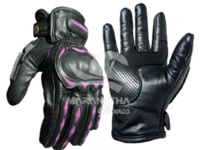 Guantes 100% Cuero Para Moto Con Protecciones