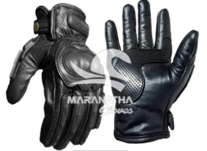 Guantes 100% Cuero Para Moto Con Protecciones